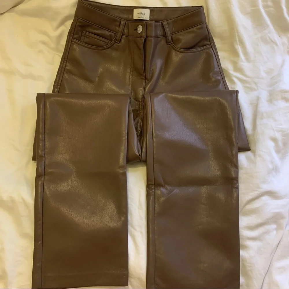 Aritzia Wilfred The Melina Pant Caramelized Walnut Size 0 Short - Picture 7 of 10